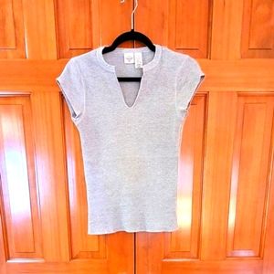 Polo Jeans Grey Henley Top - Large